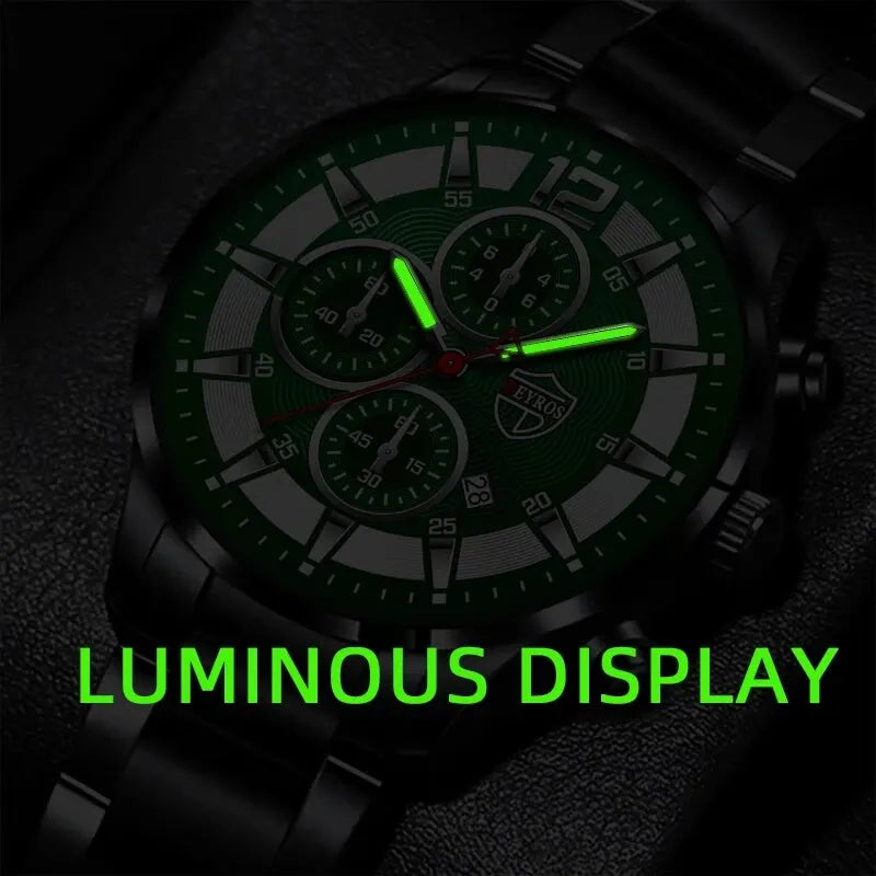 Deyros Stainless Steel Quartz Watch – Business