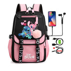 Lilo & Stitch Adventure Backpack – Cartoon Print School Bag for Teens, Kids