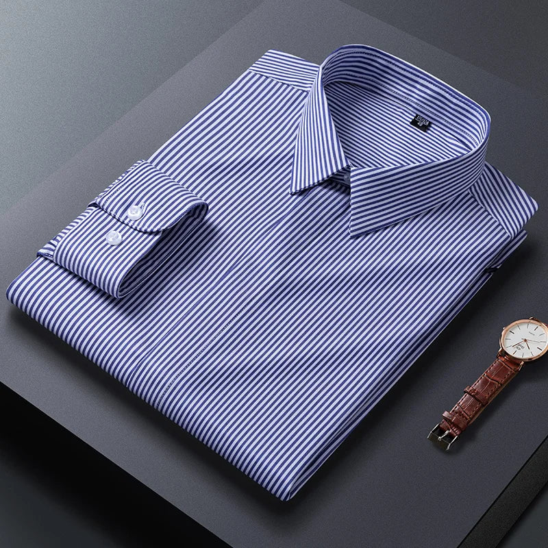 Modern Plus-Size Stretch Formal Shirt