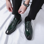 Men's Shiny Emerald Dress Shoes