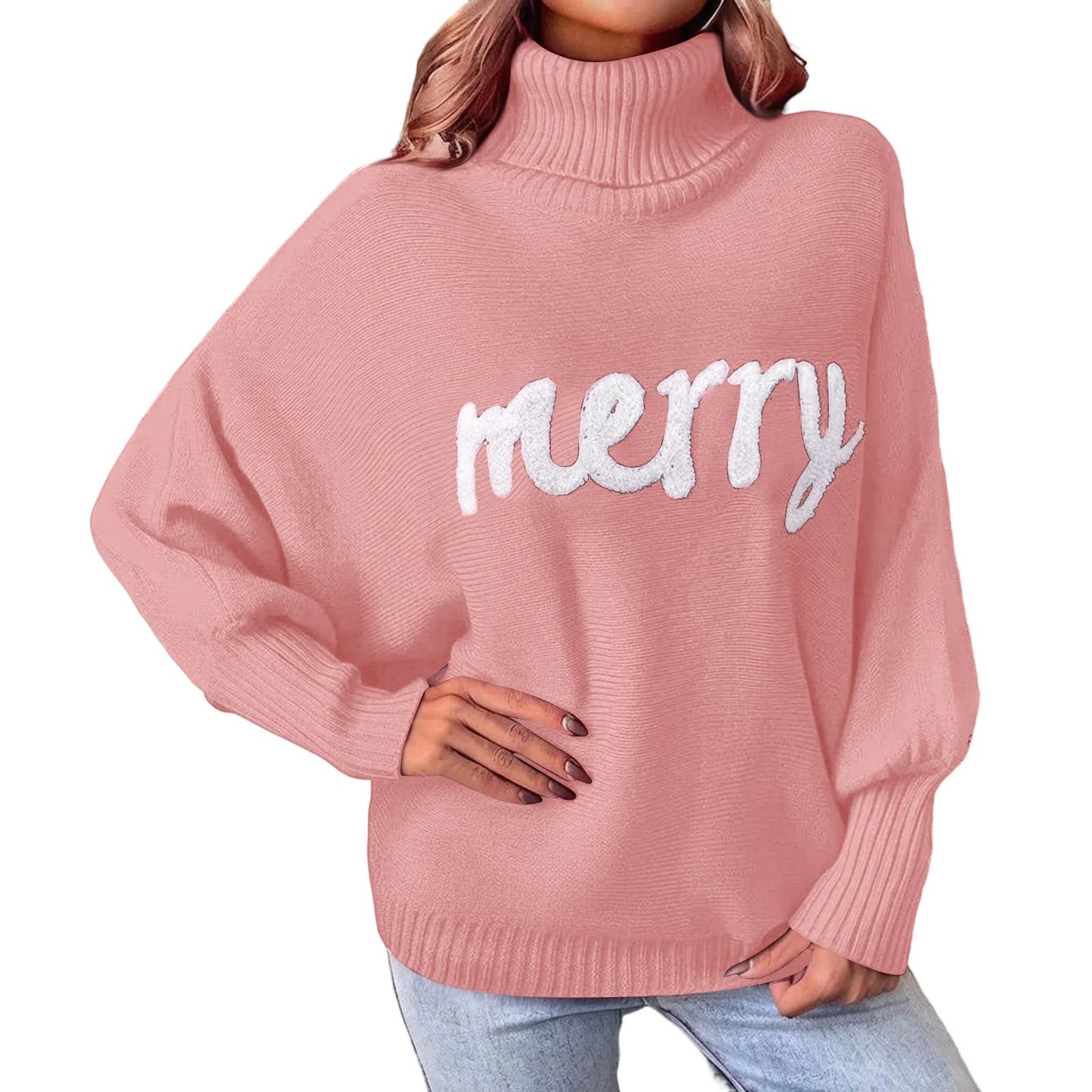 Women’s Christmas Turtleneck Knit Sweater