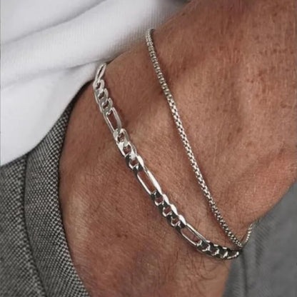3PCS Stainless Steel Jewelry Set – Bracelet, Necklace & Ring | Unisex