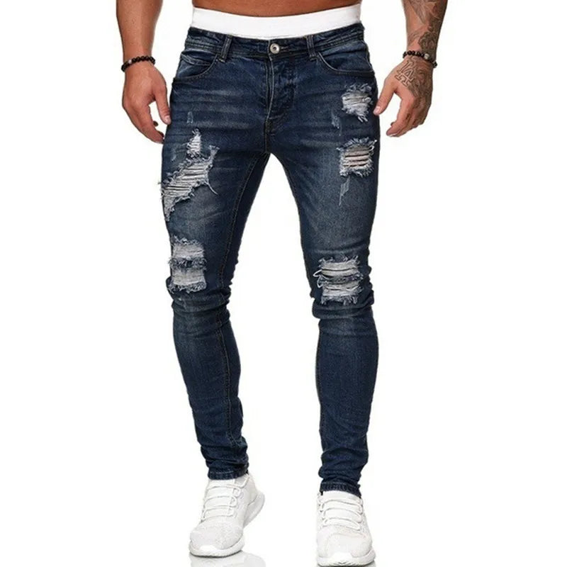 Men’s Ripped Street Style Skinny Jeans