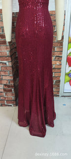 Women’s Sexy Sequined Split Maxi Dress