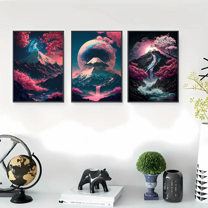 Black & Red Vintage Ink Art Posters for Living Room Decor