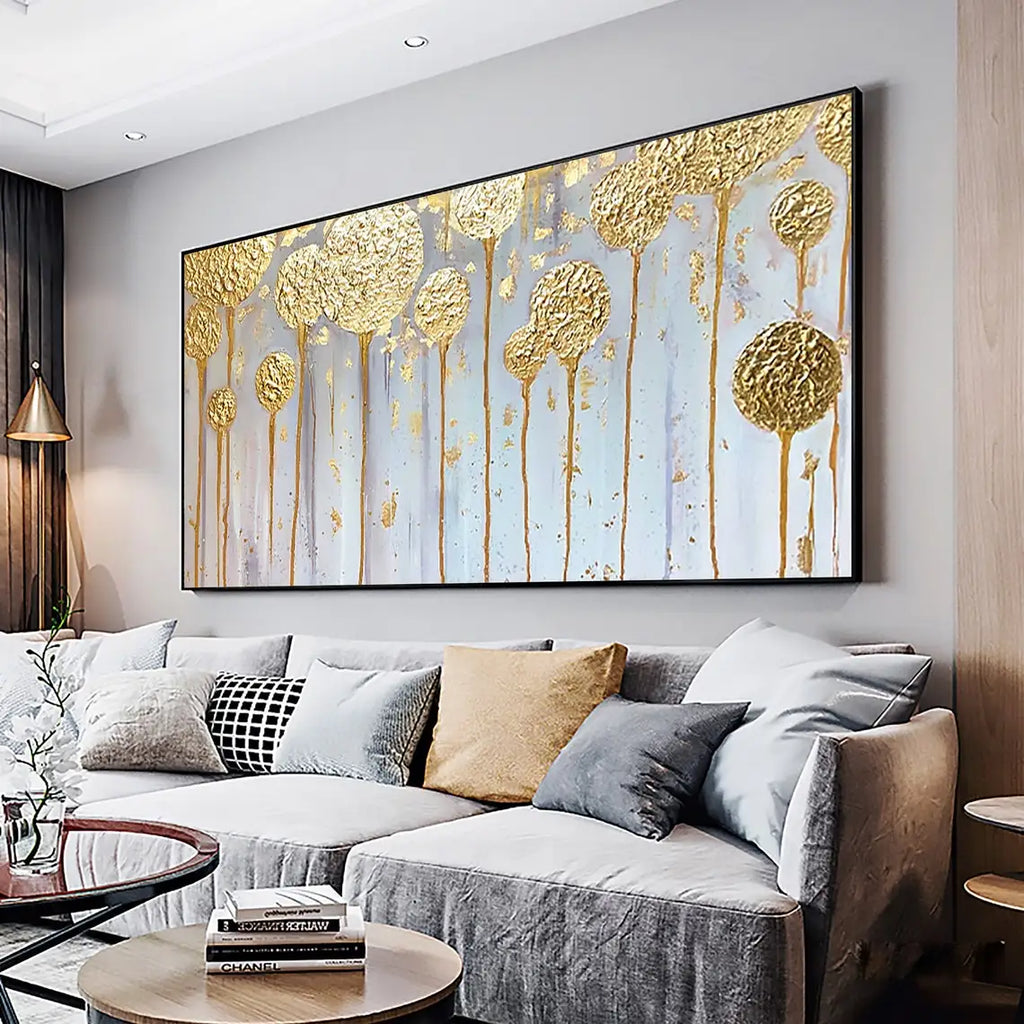 Large Hand-Painted Abstract Oil Painting