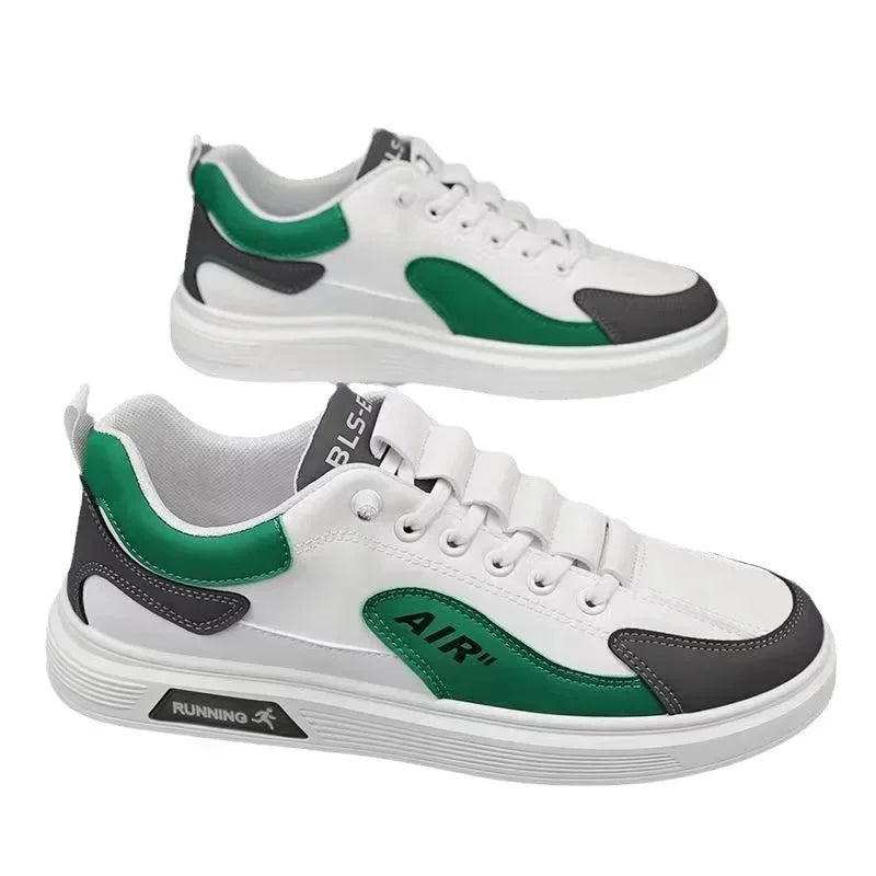 Men’s Leather Low-Top Casual Sneakers –