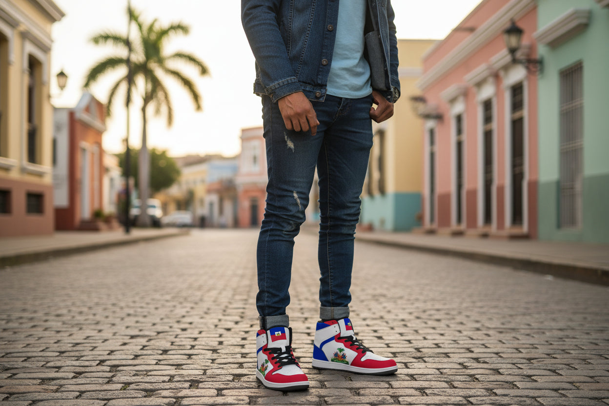 Men Women Custom Sneaker Shoes Haiti Flag