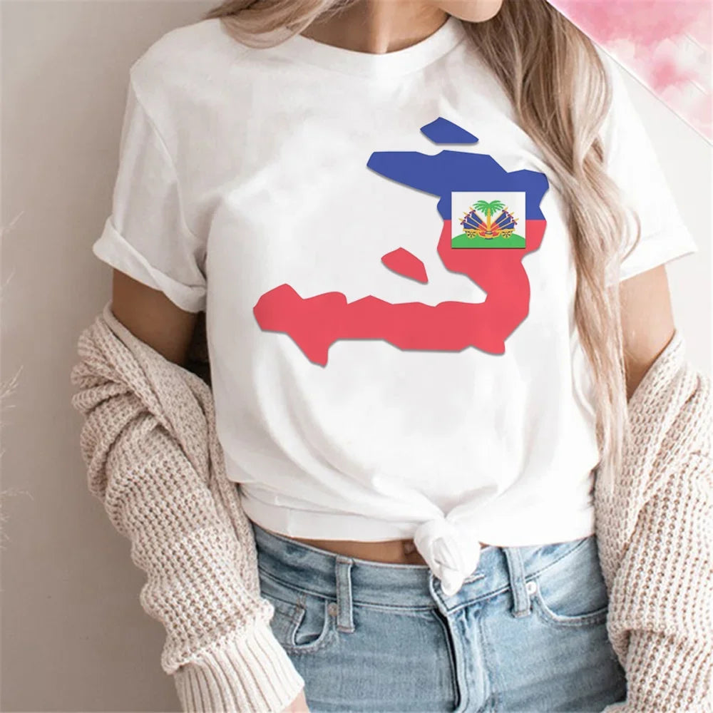 Haiti Women’s Summer T-Shirt – Funny Streetwear Tee