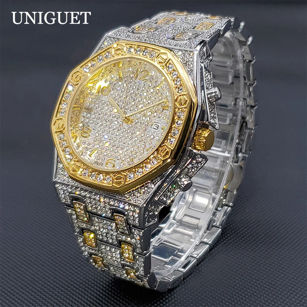 Luxury Iced Out Diamond Men's Watch