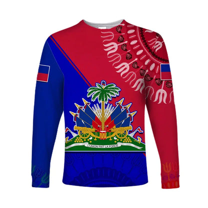 Unisex Long Sleeve,  Mens Negre Marron Design"