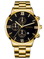 Men's 4-Piece Gold Jewelry Set – Roman Watch