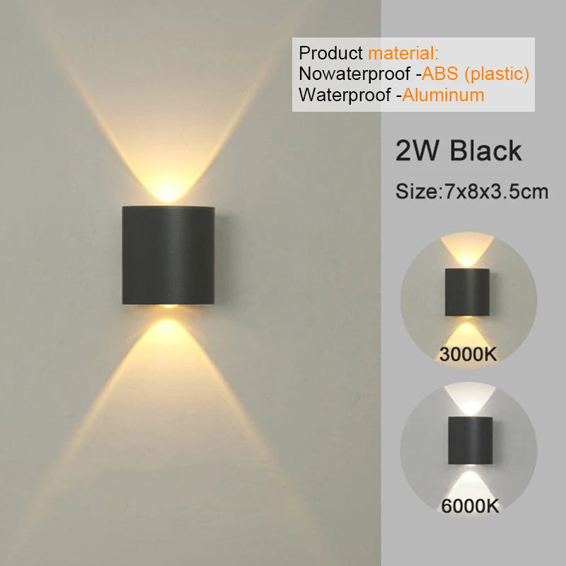 Modern LED Wall  Indoor Outdoor Lamp