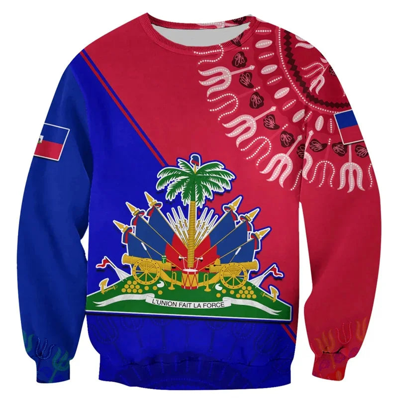 Haiti Flag 3D Sweatshirt