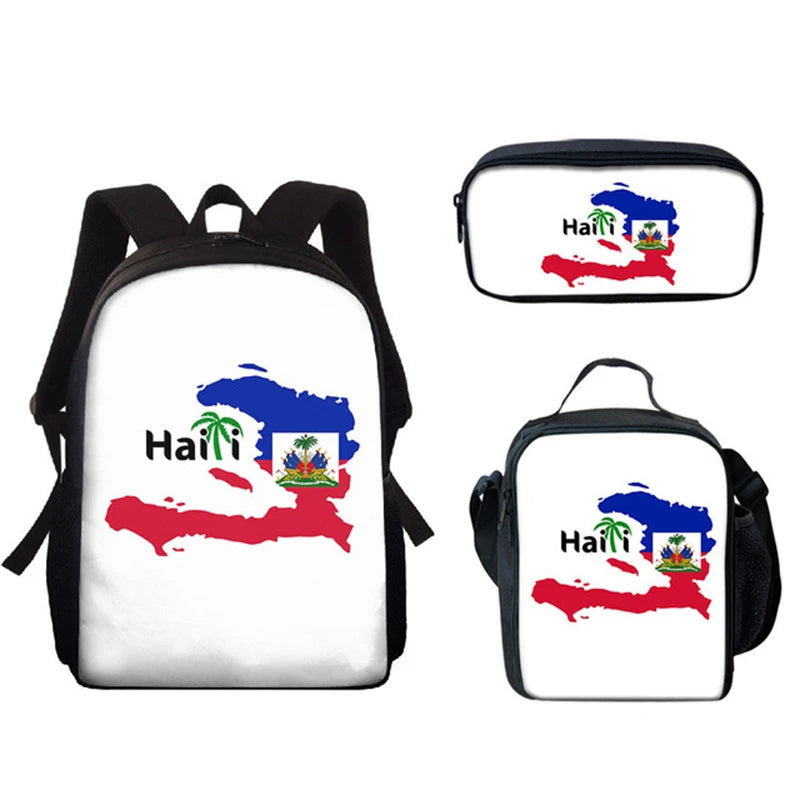 3-Piece Backpack, Lunch Bag & Pencil Case for Students and Travelers