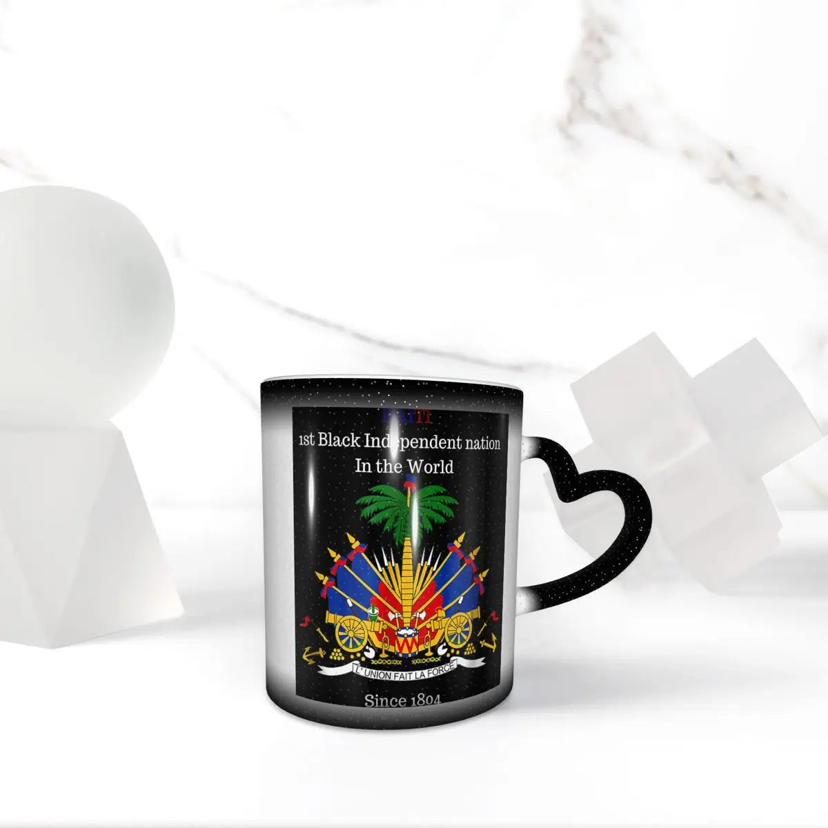 Haitian Flag Great For Independence Day Celebration Mug Funny Ceramic Coffee Cups