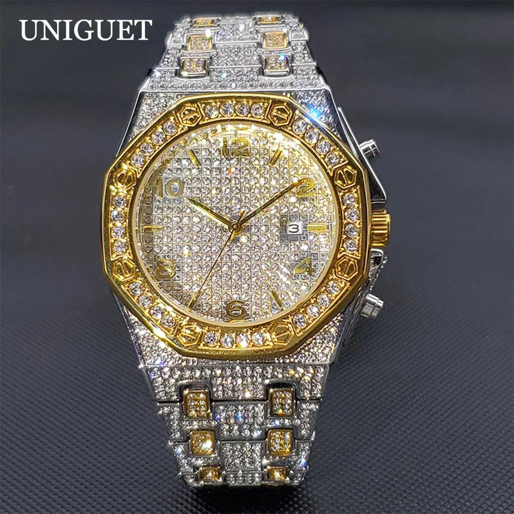 Luxury Iced Out Diamond Men's Watch