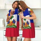 Summer Women Nightgown Flag Of Haiti