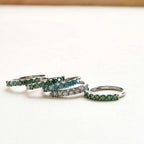 Luxury Moissanite Jewelry – 0.7CT D Color VVS1 EX Round Cut Eternity Rings