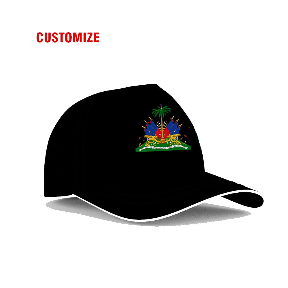 Custom Haiti Flag Baseball Cap