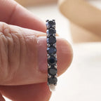 Luxury Moissanite Jewelry – 0.7CT D Color VVS1 EX Round Cut Eternity Rings