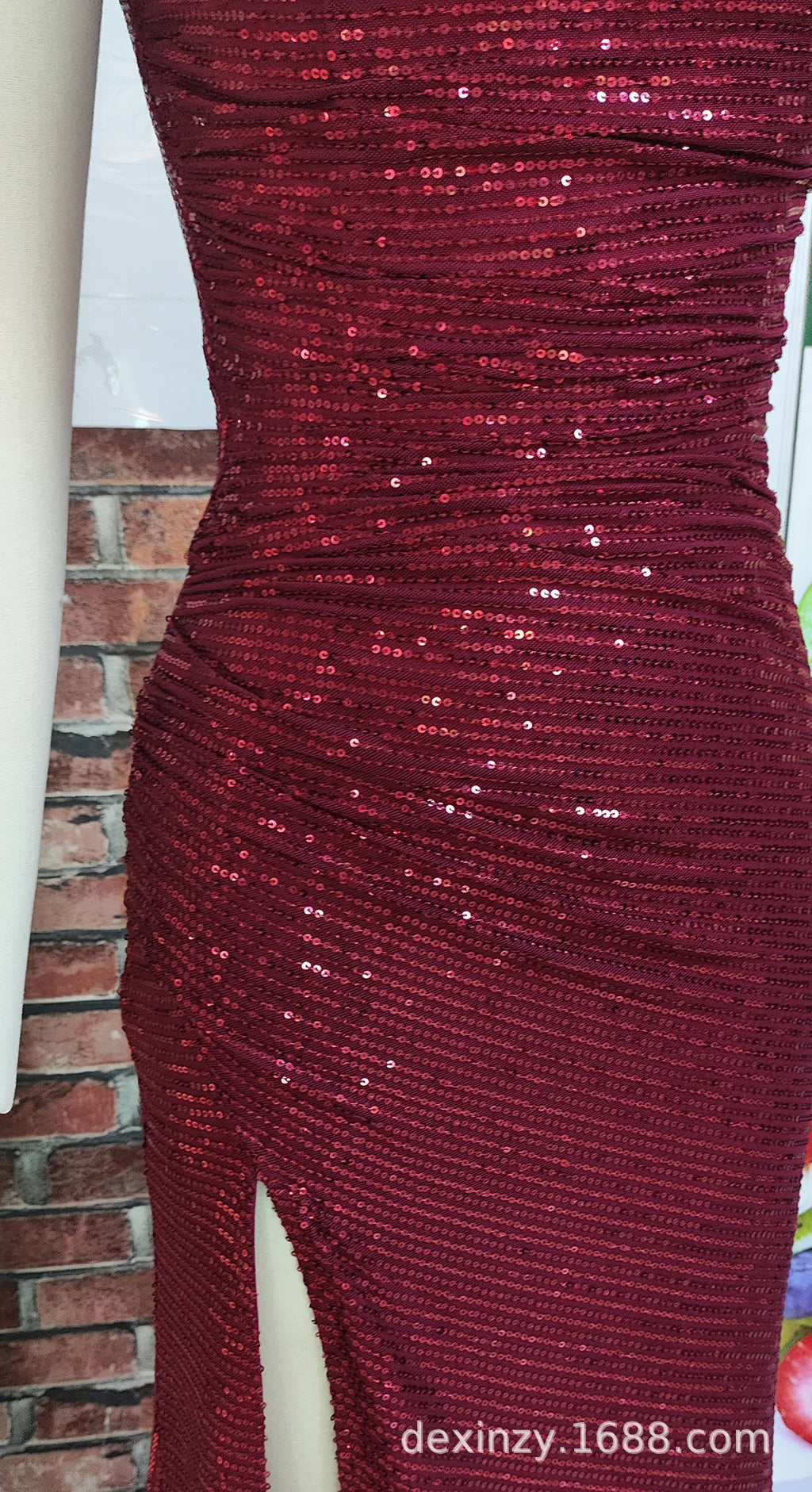 Women’s Sexy Sequined Split Maxi Dress