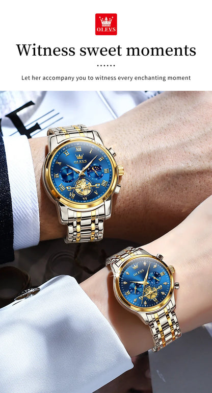 🕒   Moon Phase Watch Set – Waterproof