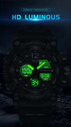 Men’s Fashion Sport Watch – 50M Waterproof, Shock Resistant LED Alarm