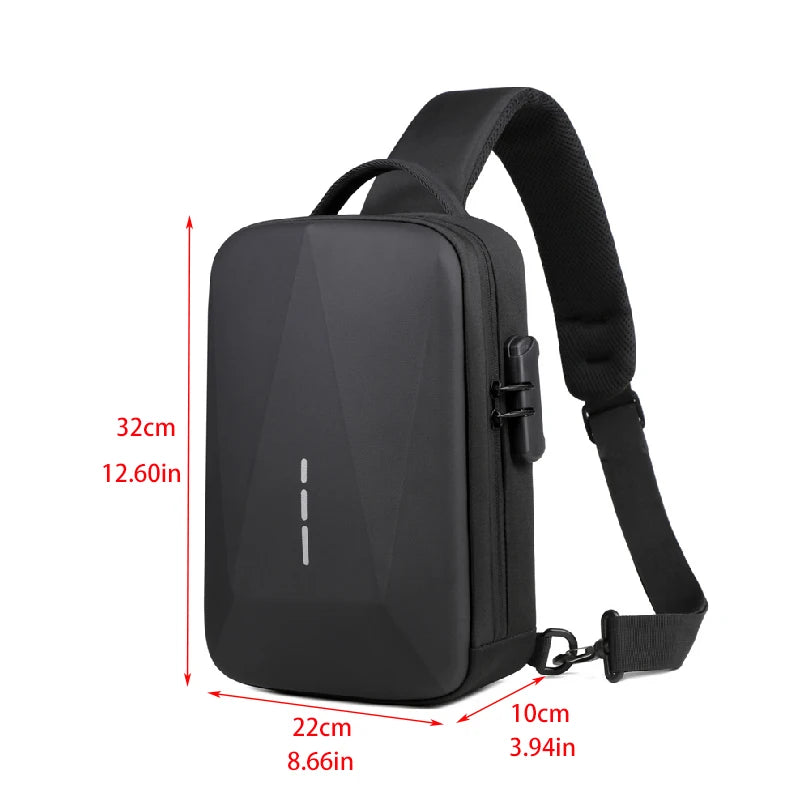 Anti-Theft Crossbody Chest Pack with USB Charging Port – Fashion Business Travel Shoulder Bag