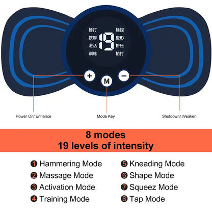 Portable Cervical Massager with Remote - Multi-Mode Pain Relief
