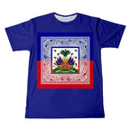 Haitian Flag T-Shirt – Men’s 3D Printed Crew Neck Tee