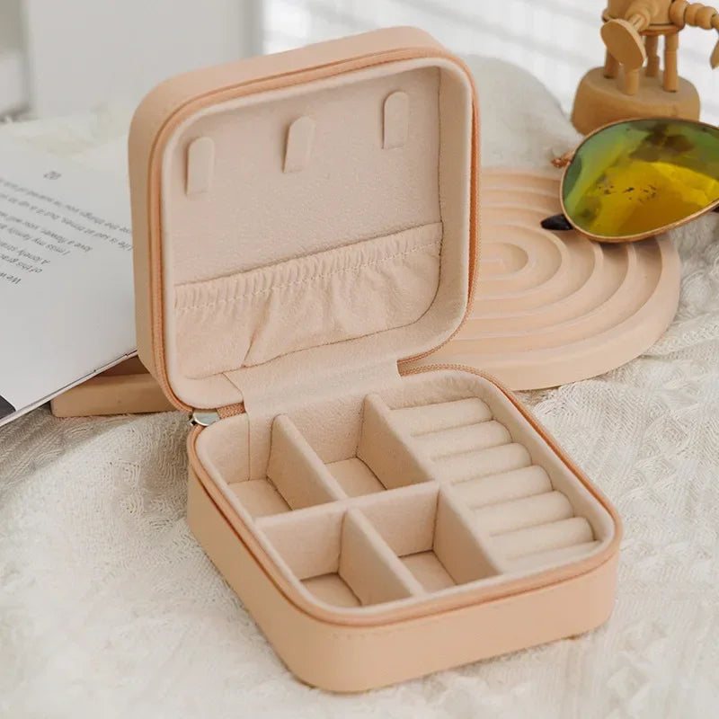 Compact Jewelry Box with Earring Holder