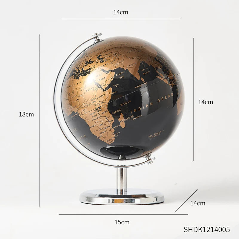 Retro World Globe Modern Learning World Map Globe