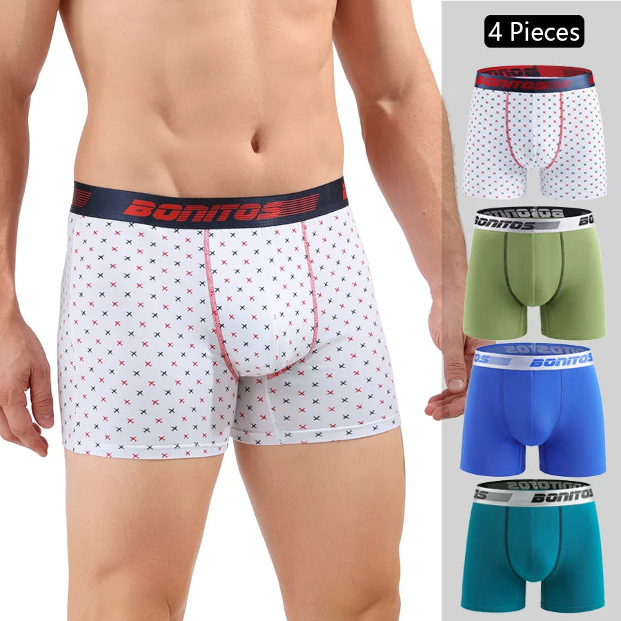 4PCS Men’s Premium Cotton Boxer Shorts