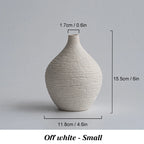 Nordic Ceramic Vase – Simple Narrow-Mouth Flower Pot for Home, Office & Living Room Decor