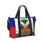 Custom Haiti Flag Travel Tote