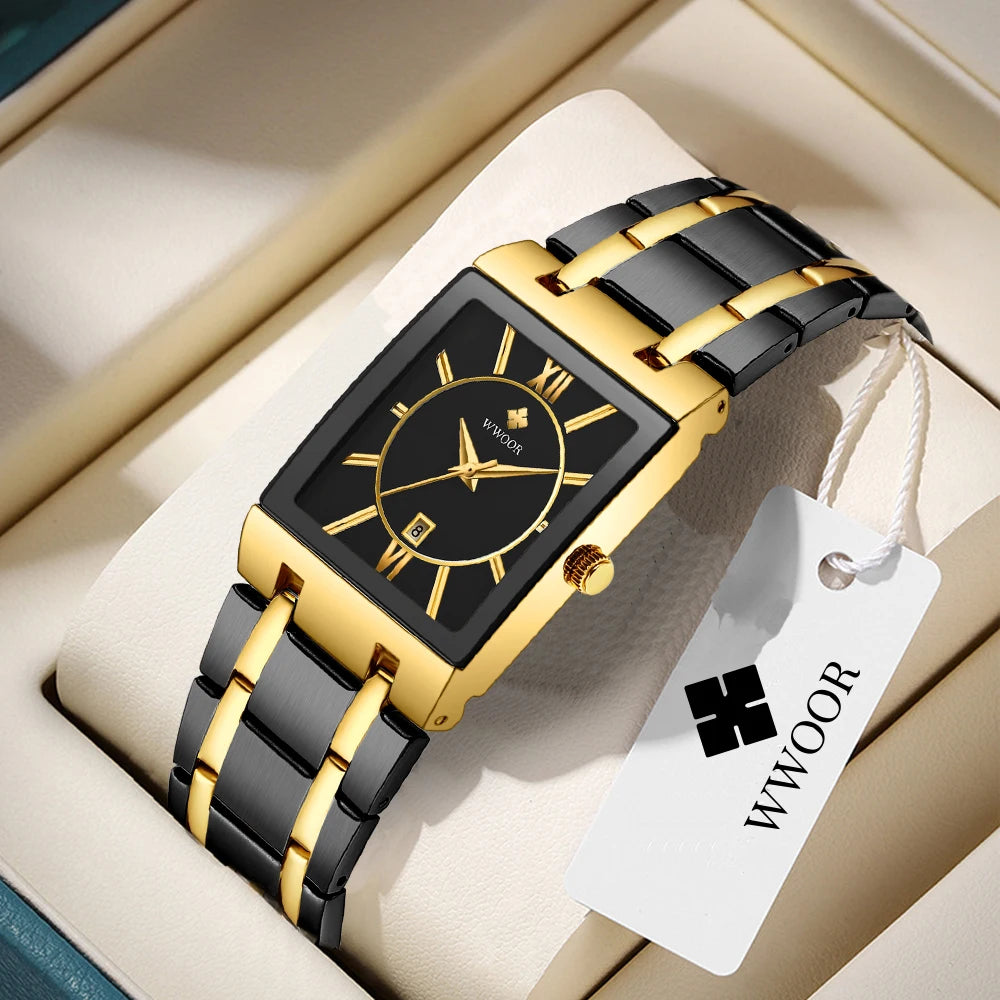 WWOOR Luxury Gold Watch for Men