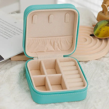 Compact Jewelry Box with Earring Holder