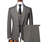 Men’s Elegant 3-Piece Suit – Blazer, Vest & Pants