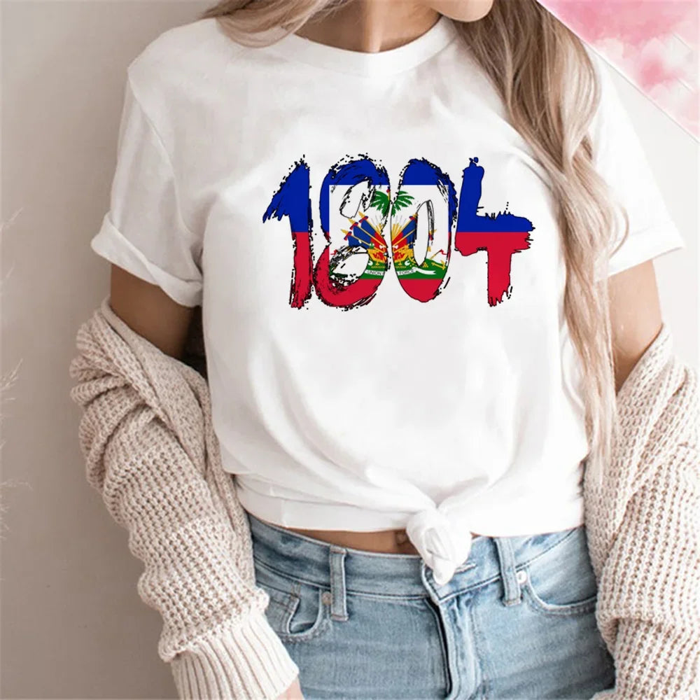 Haiti Women’s Summer T-Shirt – Funny Streetwear Tee