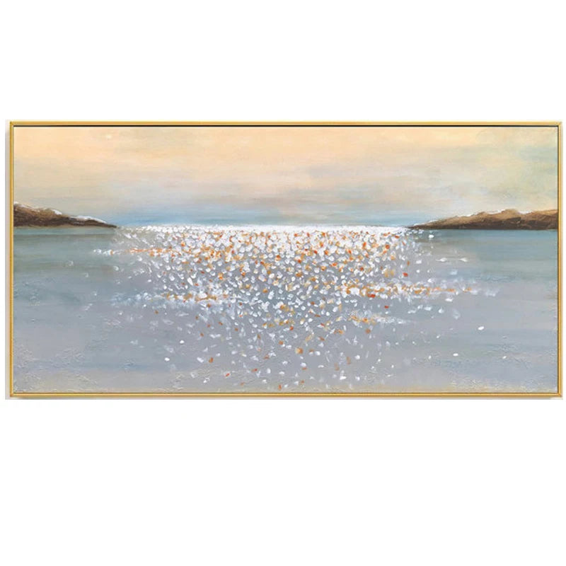 Large Hand-Painted Abstract Oil Painting