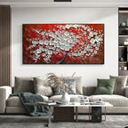 Large Hand-Painted Abstract Oil Painting