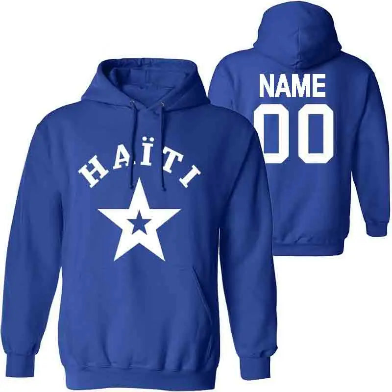 Haiti Flag Sweatshirt – Personalized Name & Number | Men & Youth College Style