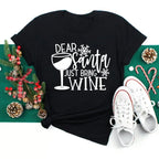 Women’s Wine Glass Christmas T-Shirt