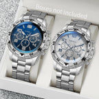 2-Piece Men's Quartz Watch Set – Arabic Dial, , Business & Fashion Style (No Box)