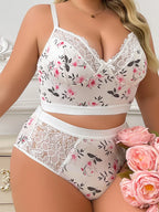 Plus-Size Wire-Free Bra &amp; Brief Set