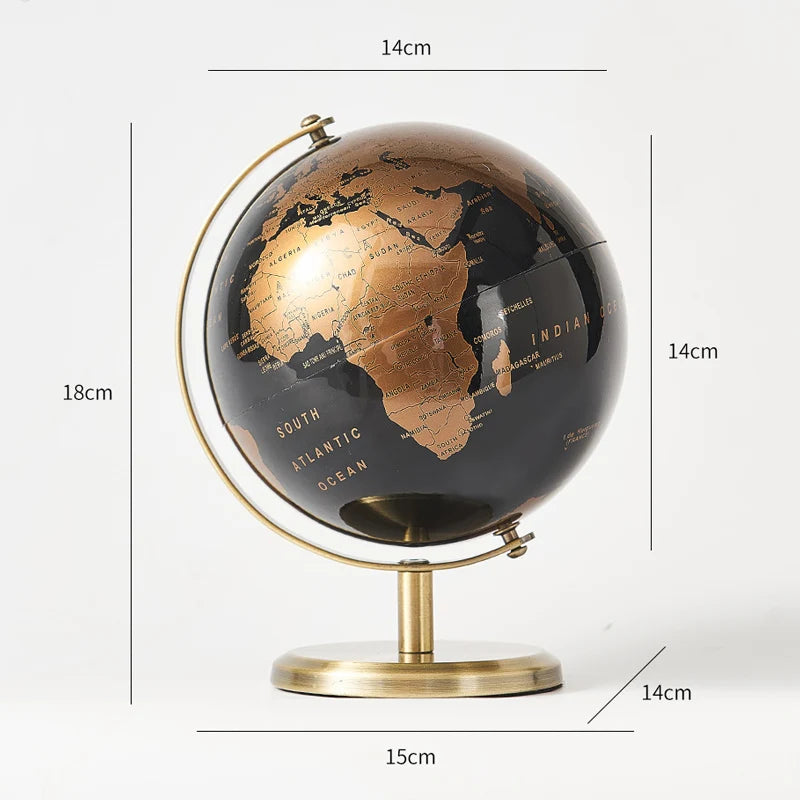 Retro World Globe Modern Learning World Map Globe