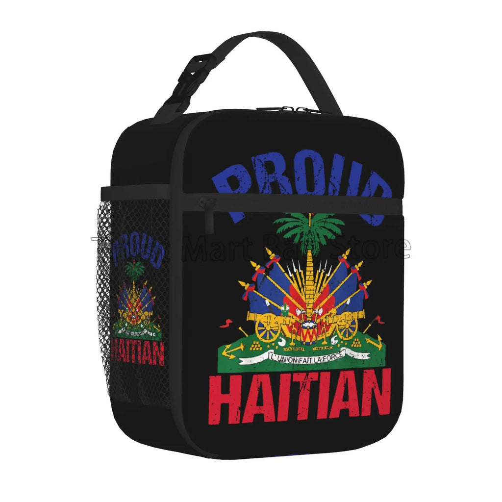 Haiti Flag Insulated Lunch Bag
