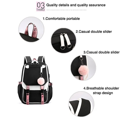 Lilo & Stitch Adventure Backpack – Cartoon Print School Bag for Teens, Kids