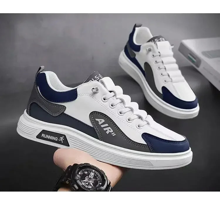Men’s Leather Low-Top Casual Sneakers –